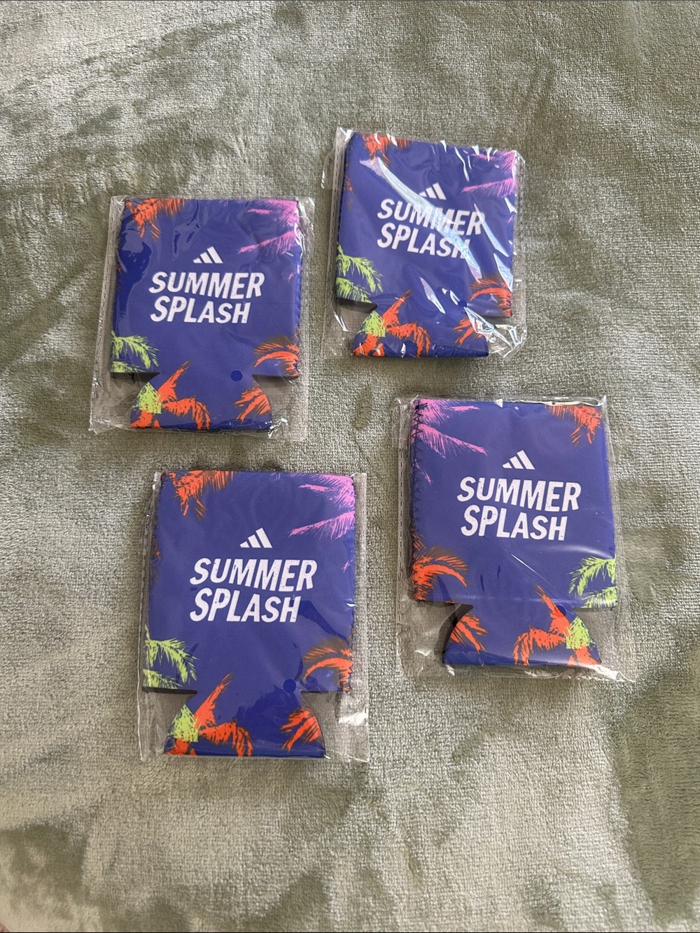 'Summer Splash' Purple Neoprene Drink Koozie - Adidas